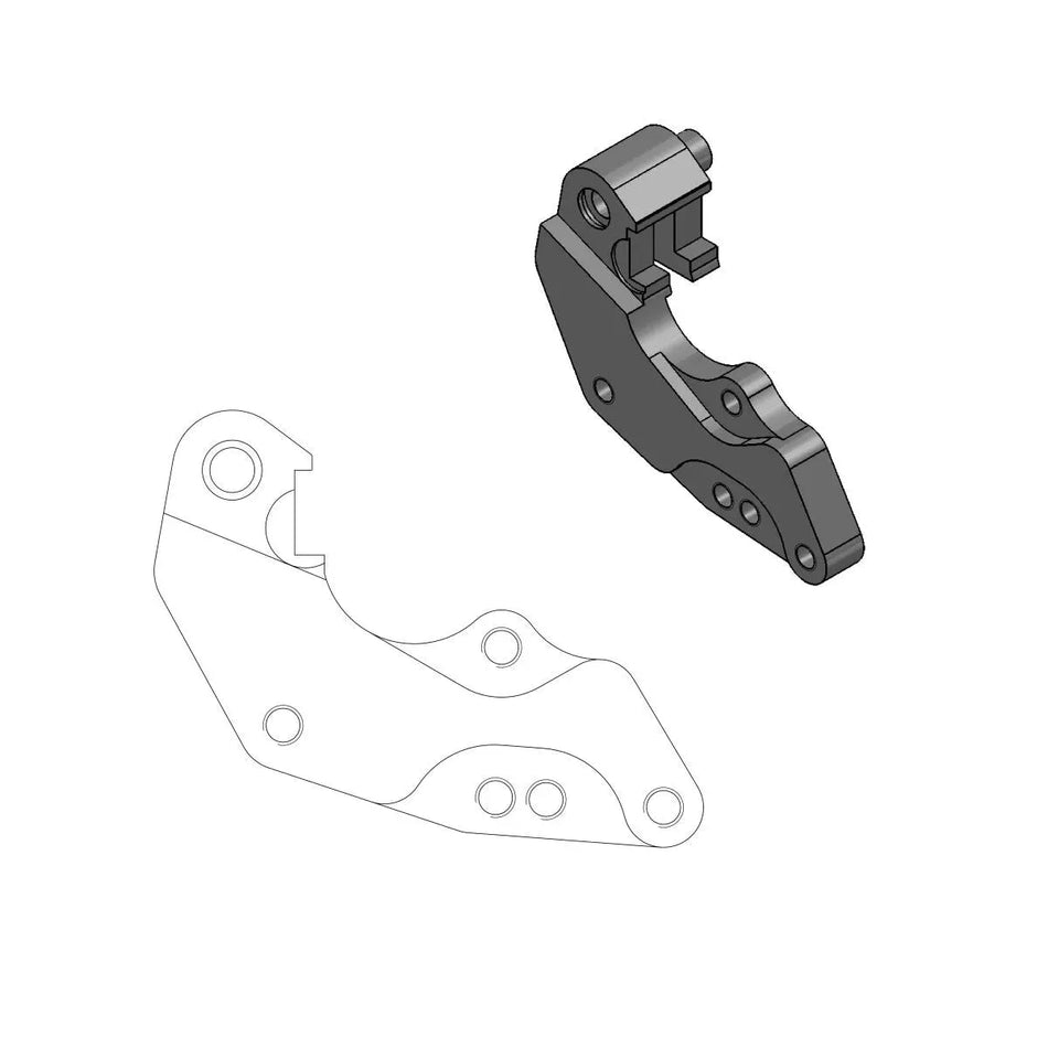 Moto-Master Brake Caliper Set Black - Yamaha WR-250 F / WR-450 F etc. (2008-2026)