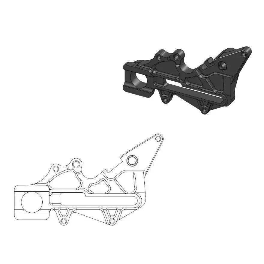 Moto-Master brake caliper adapter black - Gasgas (2011-2026)