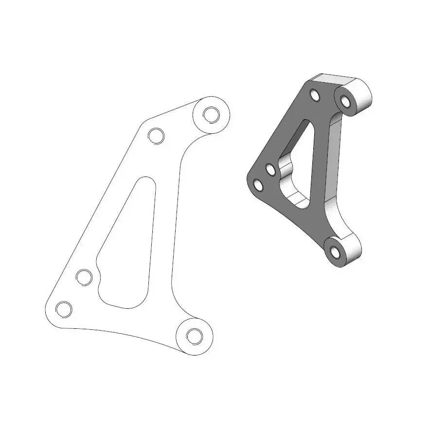 Moto-Master brake conversion kit silver - Sherco 125 SE-2T / 250 SE-2T and others (2012-2024)