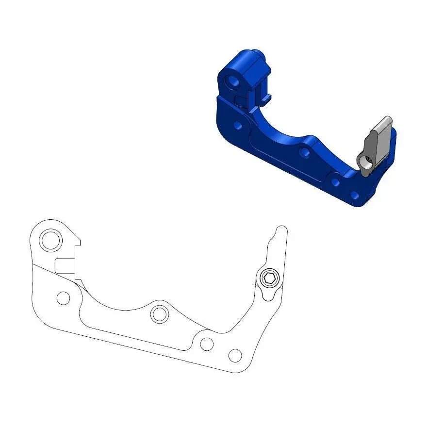 Moto-Master brake caliper adapter blue - Gasgas (2018-2026)