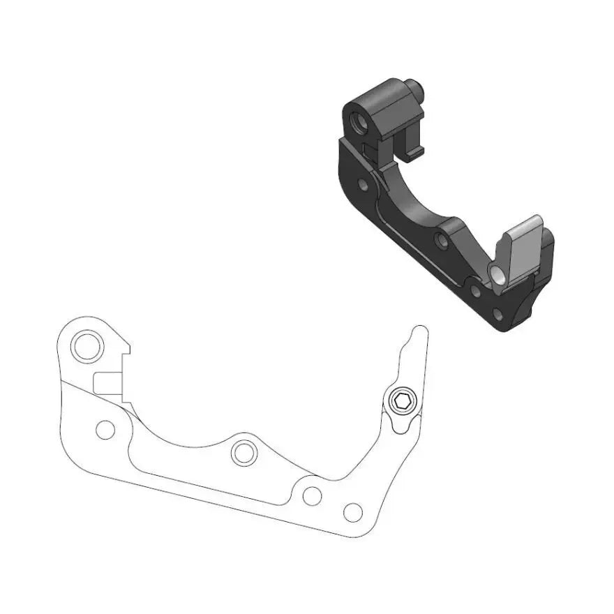 Moto-Master brake caliper adapter black - Gasgas (2018-2024)