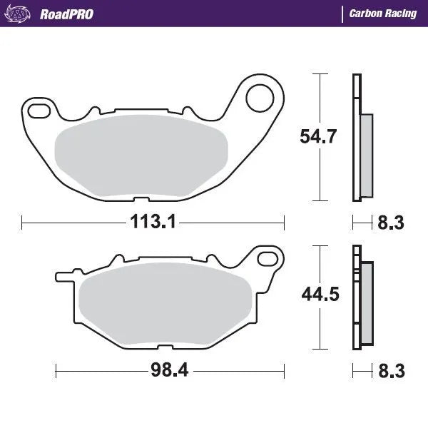 Moto-Master brake pad carbon - Yamaha YZF R3 (2015-2021)