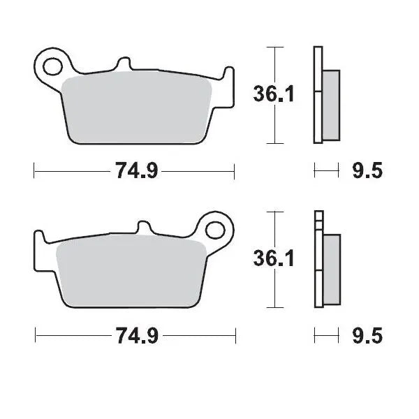 Moto-Master remblokken sintered metaal