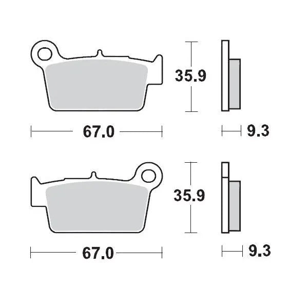 Moto-Master remblokken sintered metaal