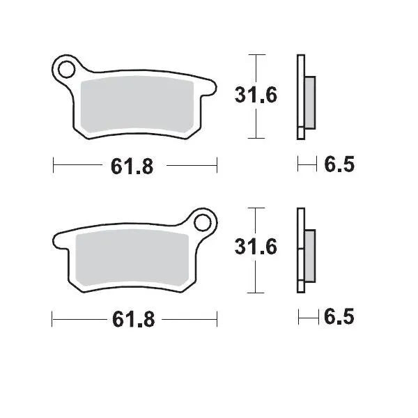 Moto-Master remblokken sintered metaal