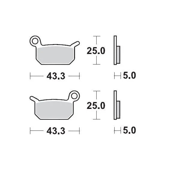 Moto-Master remblokken sintered metaal