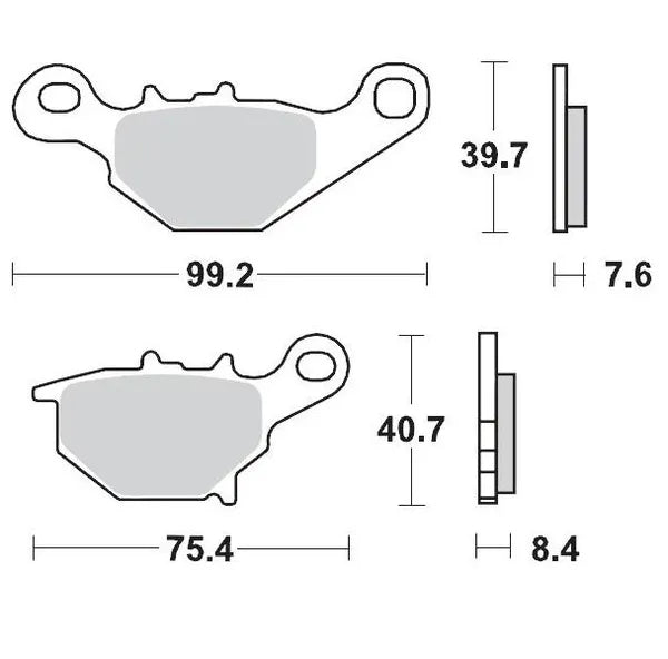 Moto-Master remblokken sintered metaal
