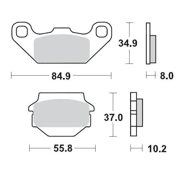 Moto-Master brake pad - Kawasaki (1985-2004)