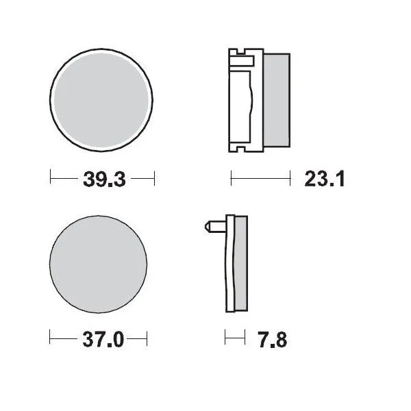 Moto-Master brake pad - Yamaha (1988-2002)