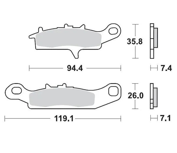 Moto-Master remblokken sintered metaal