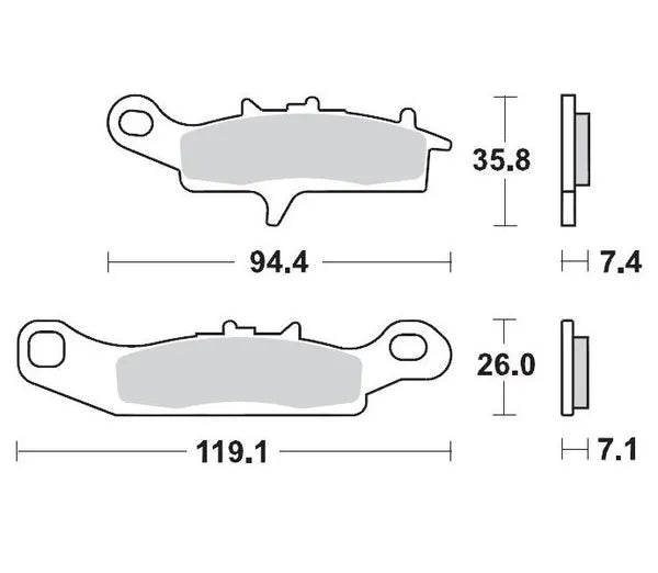 Moto-Master remblokken sintered metaal