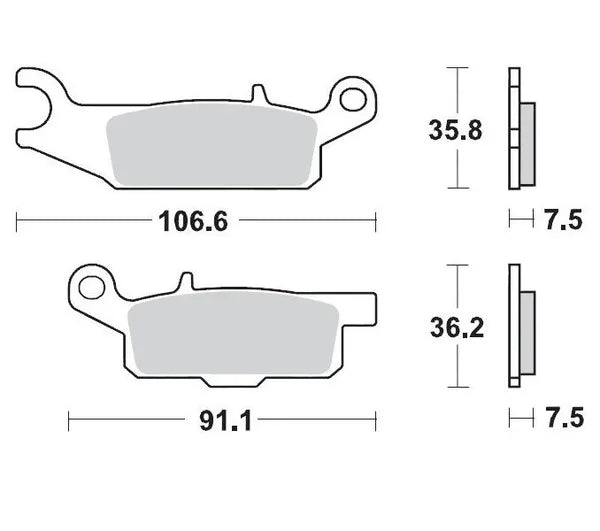 Moto-Master remblokken sintered metaal
