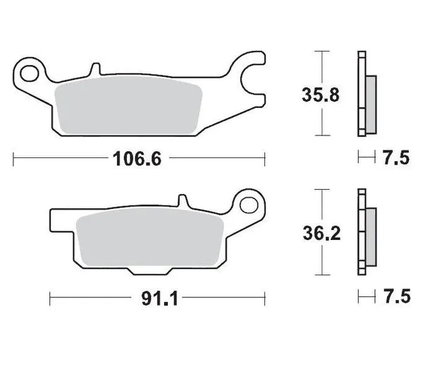 Moto-Master remblokken sintered metaal
