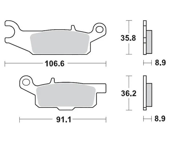 Moto-Master remblokken sintered metaal