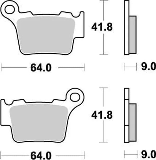 Moto-Master remblokken sintered metaal - Sherco 125 SE-2T / 250 SE-2T e.a. (2012-2024)