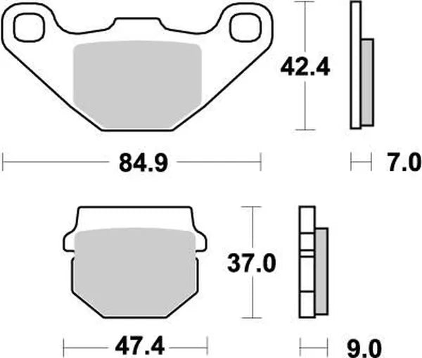 Moto-Master remblokken sintered metaal - Suzuki RM-85 (2002-2004)