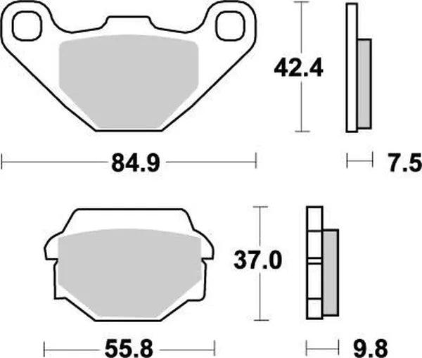Moto-Master remblokken sintered metaal - Kawasaki KLR-650 (1990-2006)