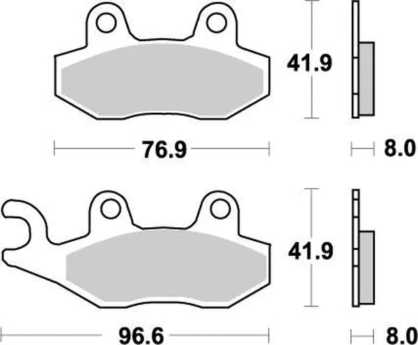 Moto-Master remblokken sintered metaal - Kawasaki DR-350 / KLR-650 (1990-2017)