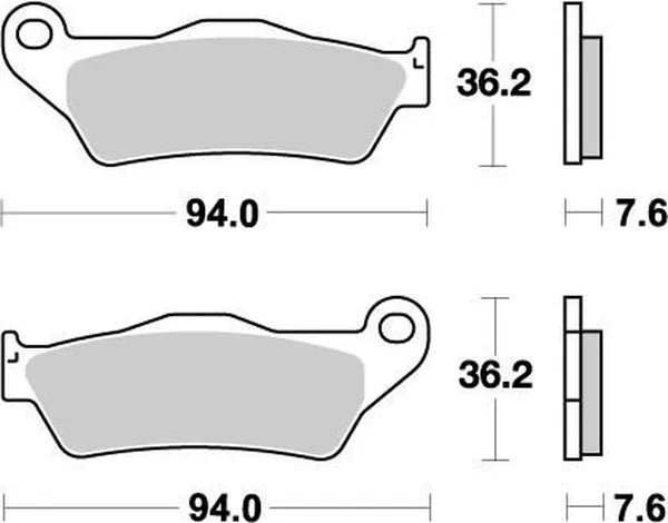 Moto-Master remblokken sintered metaal - Sherco 125 SE-2T / 250 SE-2T e.a. (2010-2024)