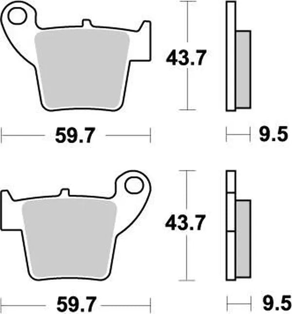 Moto-Master remblokken sintered metaal - Honda CRF-250 / CRF-450 (2002-2017)