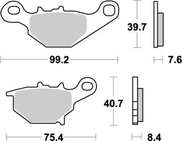 Moto-Master remblokken sintered metaal - Suzuki RM-85 (2005-2018)