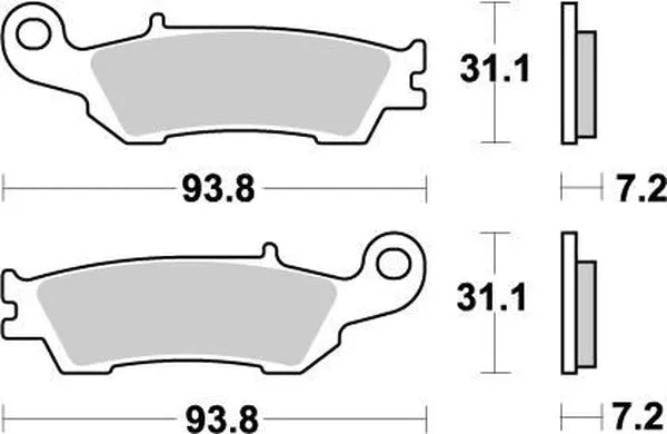 Moto-Master remblokken sintered metaal - Yamaha WR-250 F / WR-450 F e.a. (2007-2024)