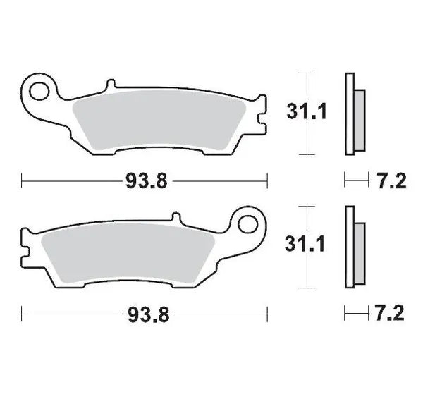 Moto-Master remblokken sintered metaal - Yamaha WR-250 F / WR-450 F e.a. (2007-2021)