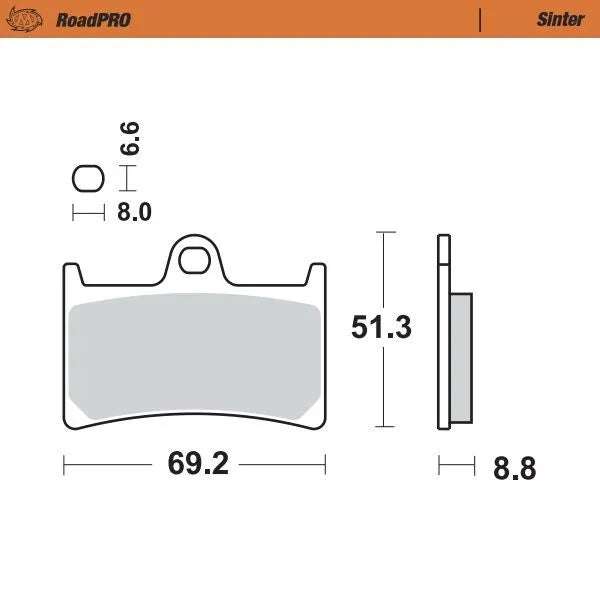 Moto-Master remblokken sintered metaal - Yamaha MT-07 / MT-10 e.a. (2000-2025)
