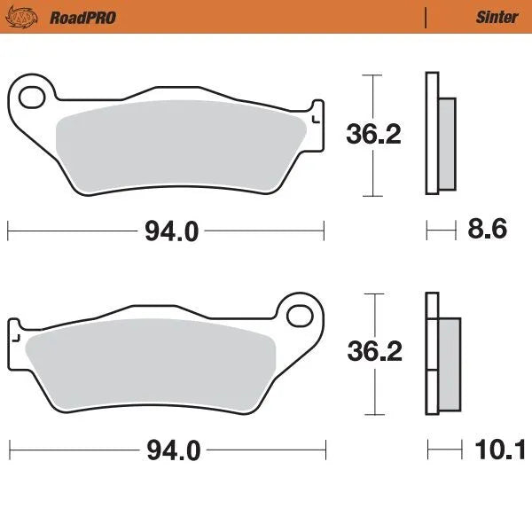 Moto-Master remblokken sintered metaal - Bmw K-1200 / K-1300 e.a. (1994-2012)