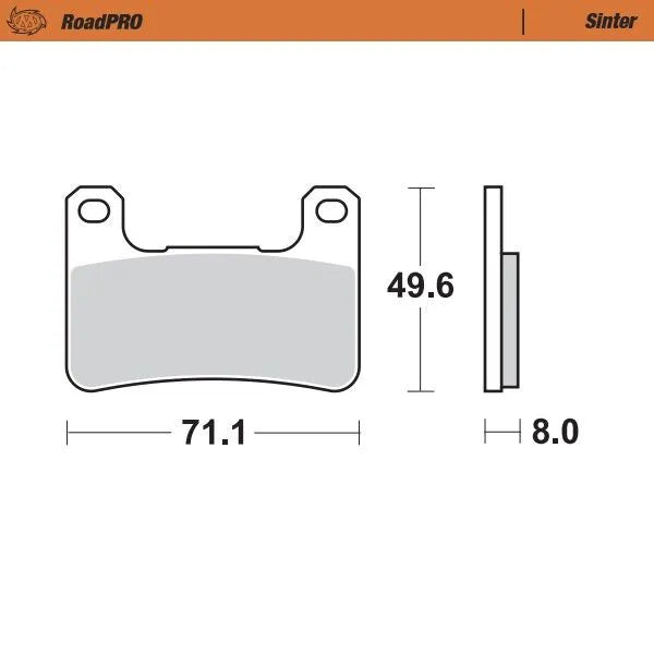 Moto-Master remblokken sintered metaal - Kawasaki GSX R-1000 / GSX R-600 e.a. (2004-2014)
