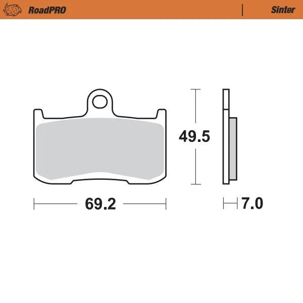 Moto-Master remblokken sintered metaal - Kawasaki GSX S-750 / STREET TRIPLE 675 e.a. (2003-2021)