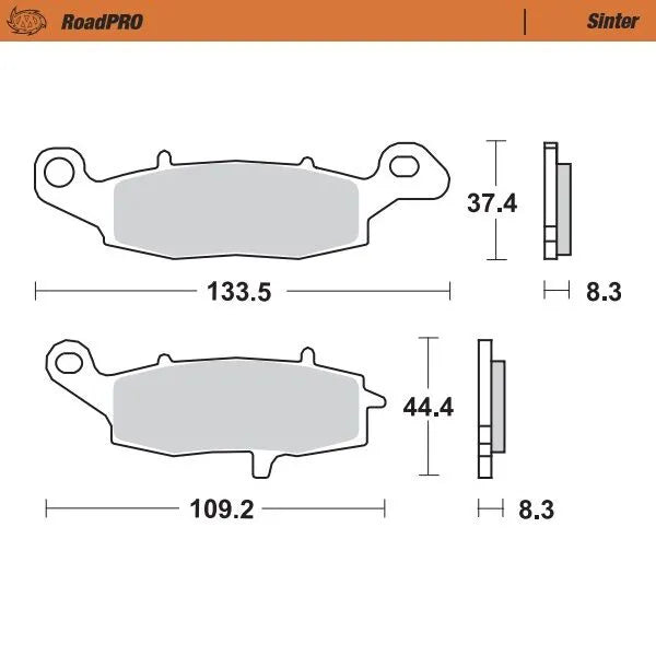 Moto-Master remblokken sintered metaal - Kawasaki ER-5 / GPZ-1100 e.a. (1992-2024)