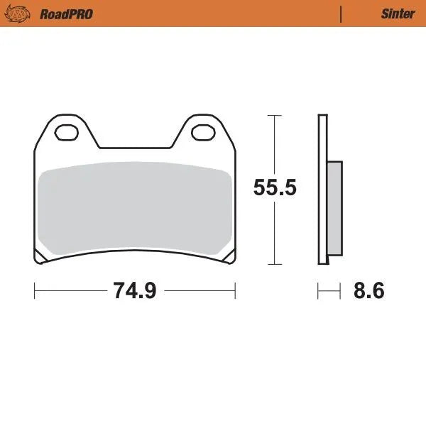 Moto-Master remblokken sintered metaal - Aprilia F-800 / F-800 ST e.a. (1999-2013)