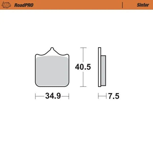 Moto-Master remblokken sintered metaal - Triumph SPEED TRIPLE 1050 / SPEED TWIN 1200 e.a. (2008-2022)