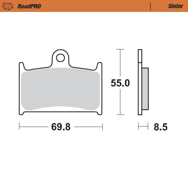 Moto-Master remblokken sintered metaal - Triumph SPRINT 1050 / SPRINT 1050 ST (2005-2011)