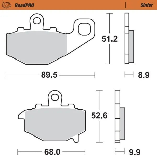 Moto-Master remblokken sintered metaal - Kawasaki GPZ-1100 / Z-1000 e.a. (1993-2014)