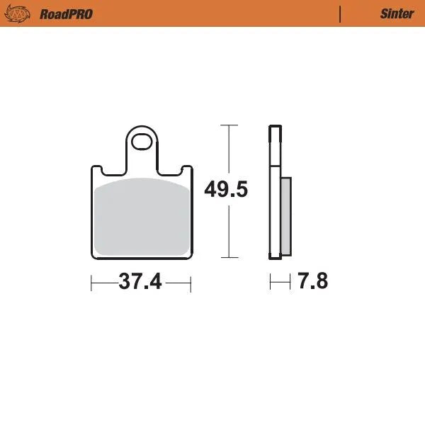 Moto-Master remblokken sintered metaal - Kawasaki GTR-1400 / Z-1000 (2008-2012)