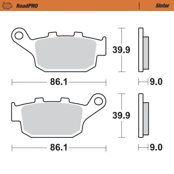 Moto-Master remblokken sintered metaal - Honda SV-650 / X ADV-750 e.a. (2013-2024)