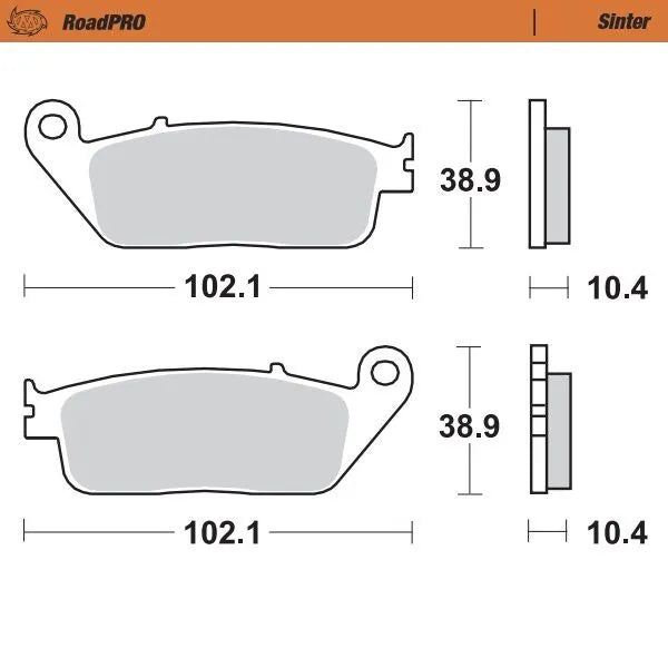 Moto-Master brake pad sinter rear - Honda (1992-2011)