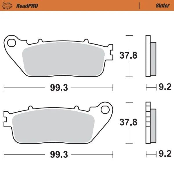 Moto-Master brake pad sinter rear - Honda VFR-1200 F / VFR-800 F (2014-2020)