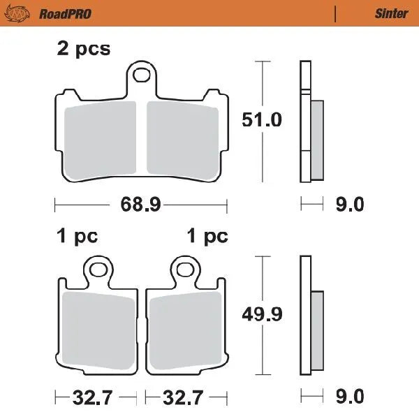Moto-Master brake pad sinter front - Honda VFR-1200 F (2016)