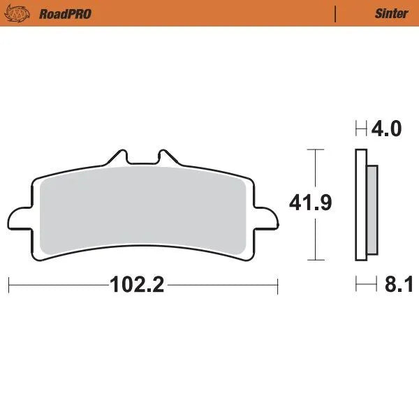 Moto-Master remblokken sintered metaal - Aprilia SCRAMBLER 1200 / SPEED TRIPLE 1050 e.a. (2016-2024)