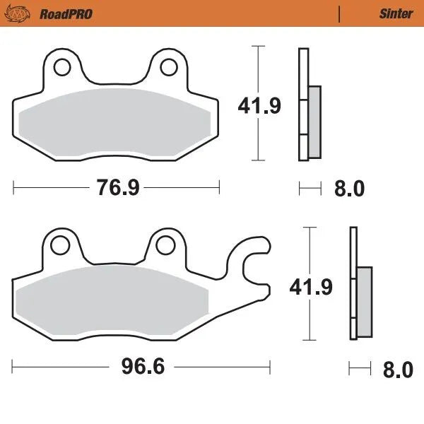 Moto-Master remblokken sintered metaal - Kawasaki BONNEVILLE 865 / KLR-650 e.a. (2007-2024)