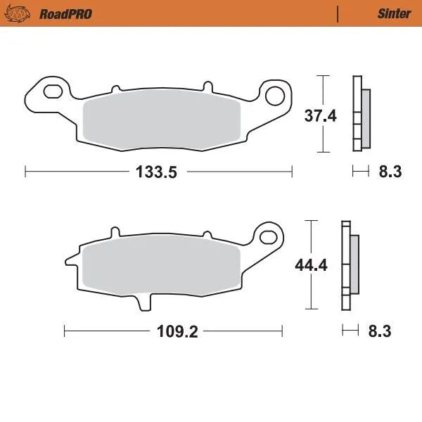 Moto-Master brake pad sinter rear - Kawasaki ZR-7 (1999-2002)