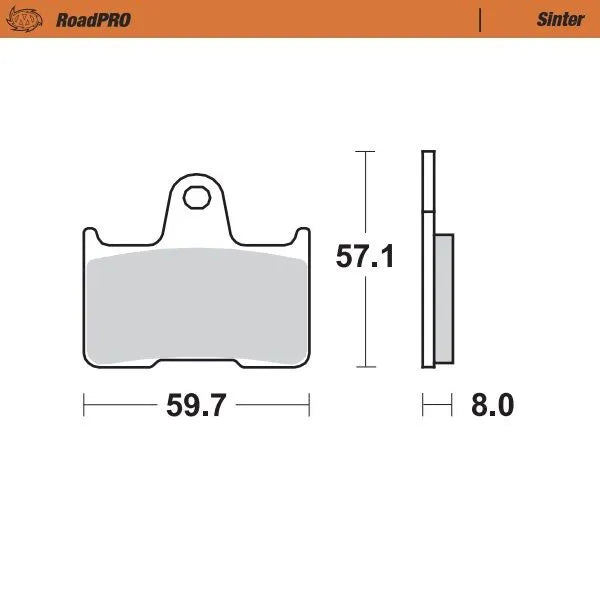 Moto-Master brake pad sinter rear - Kawasaki GTR-1400 (2008)