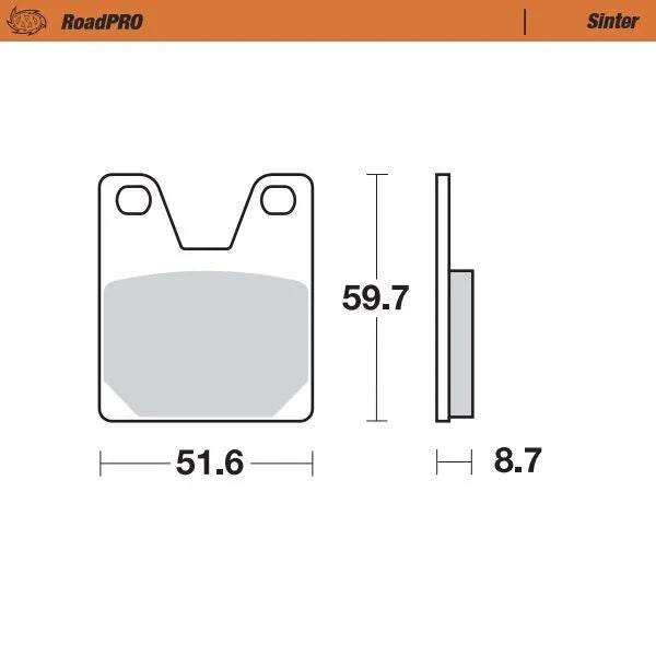 Moto-Master brake pad sinter rear - Yamaha YZF R1 (2000)