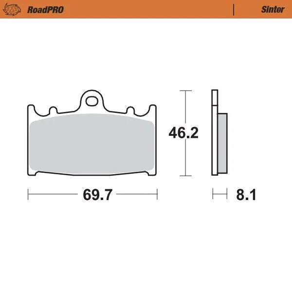 Moto-Master remblokken sintered metaal - Kawasaki GSR-600 / RGV-250 e.a. (1990-2024)