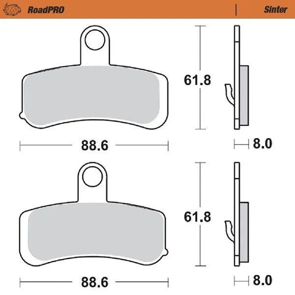 Moto-Master remblokken sintered metaal - Harleydavidson (2007-2017)
