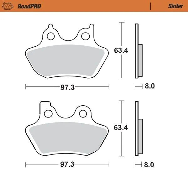 Moto-Master remblokken sintered metaal - Harleydavidson (2000-2007)