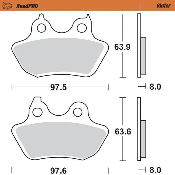 Moto-Master brake pad sinter rear - Harleydavidson (2006-2007)